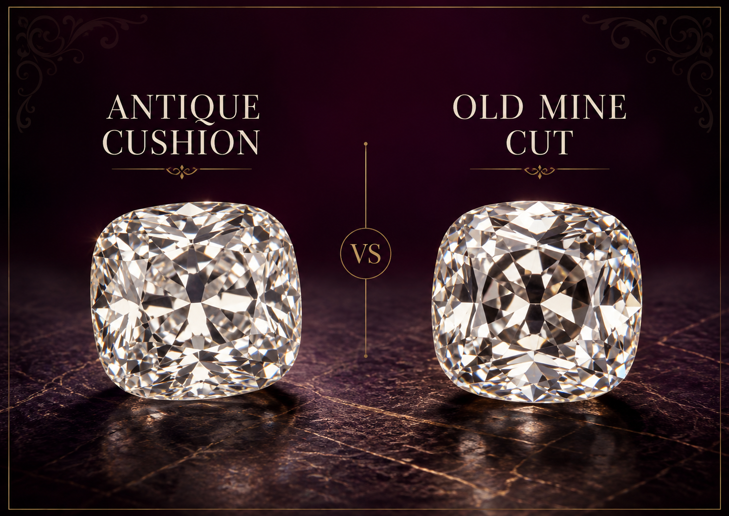 Antique Cushion vs Old Mine Cut