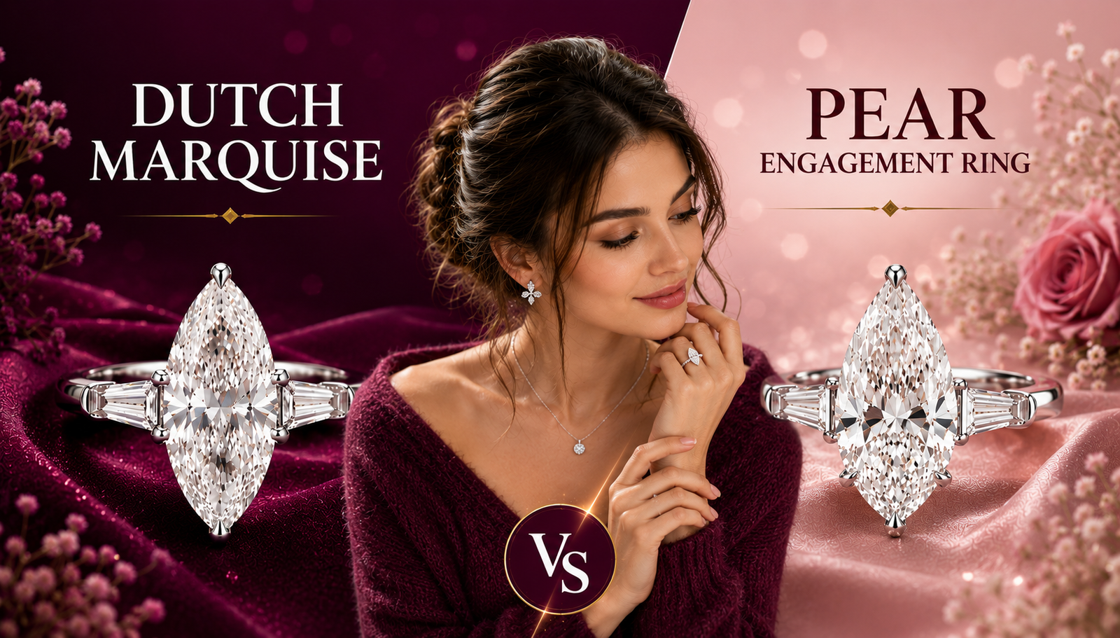 Dutch Marquise vs Pear Engagement Ring