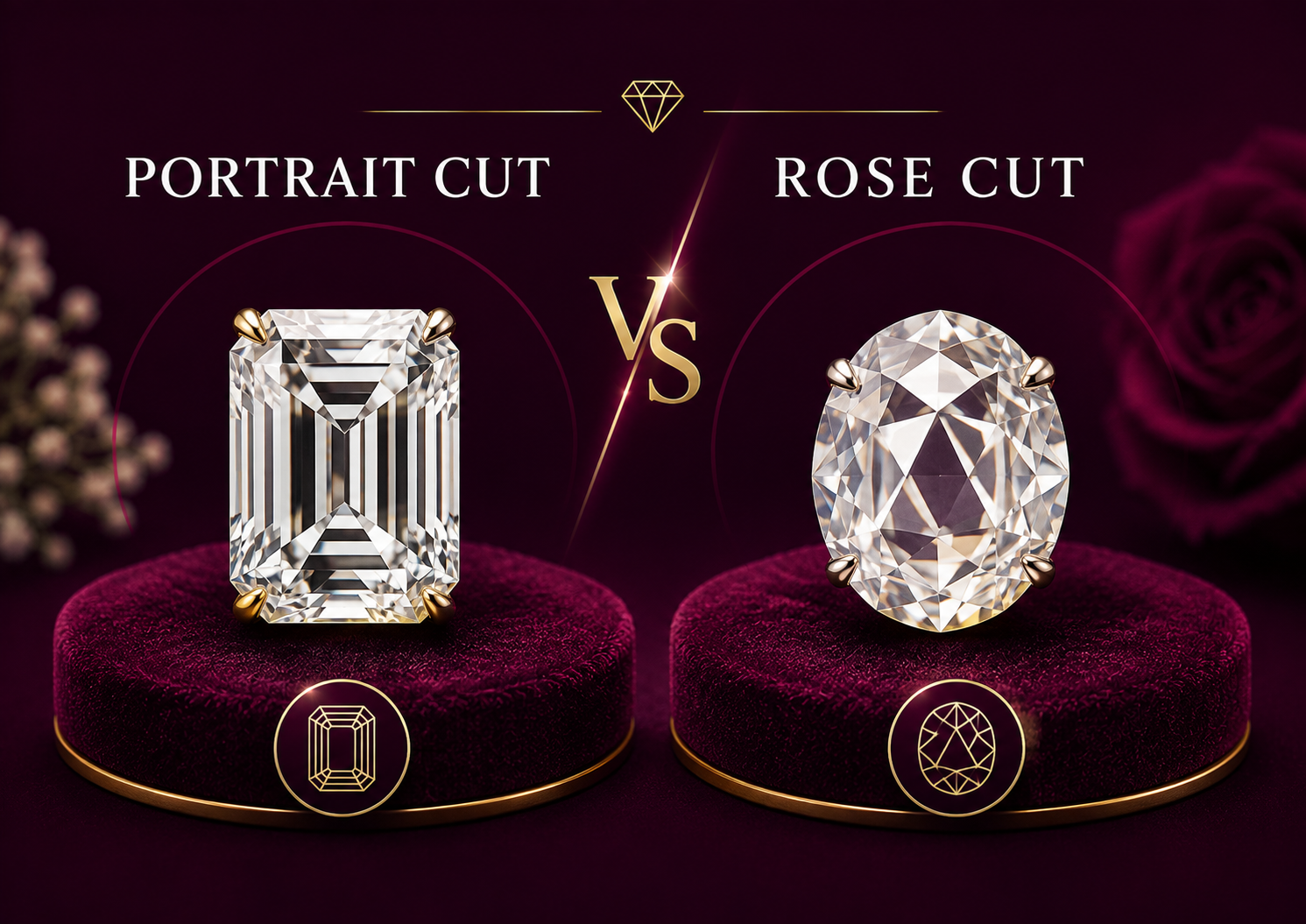 Portrait Cut vs Rose Cut Diamond