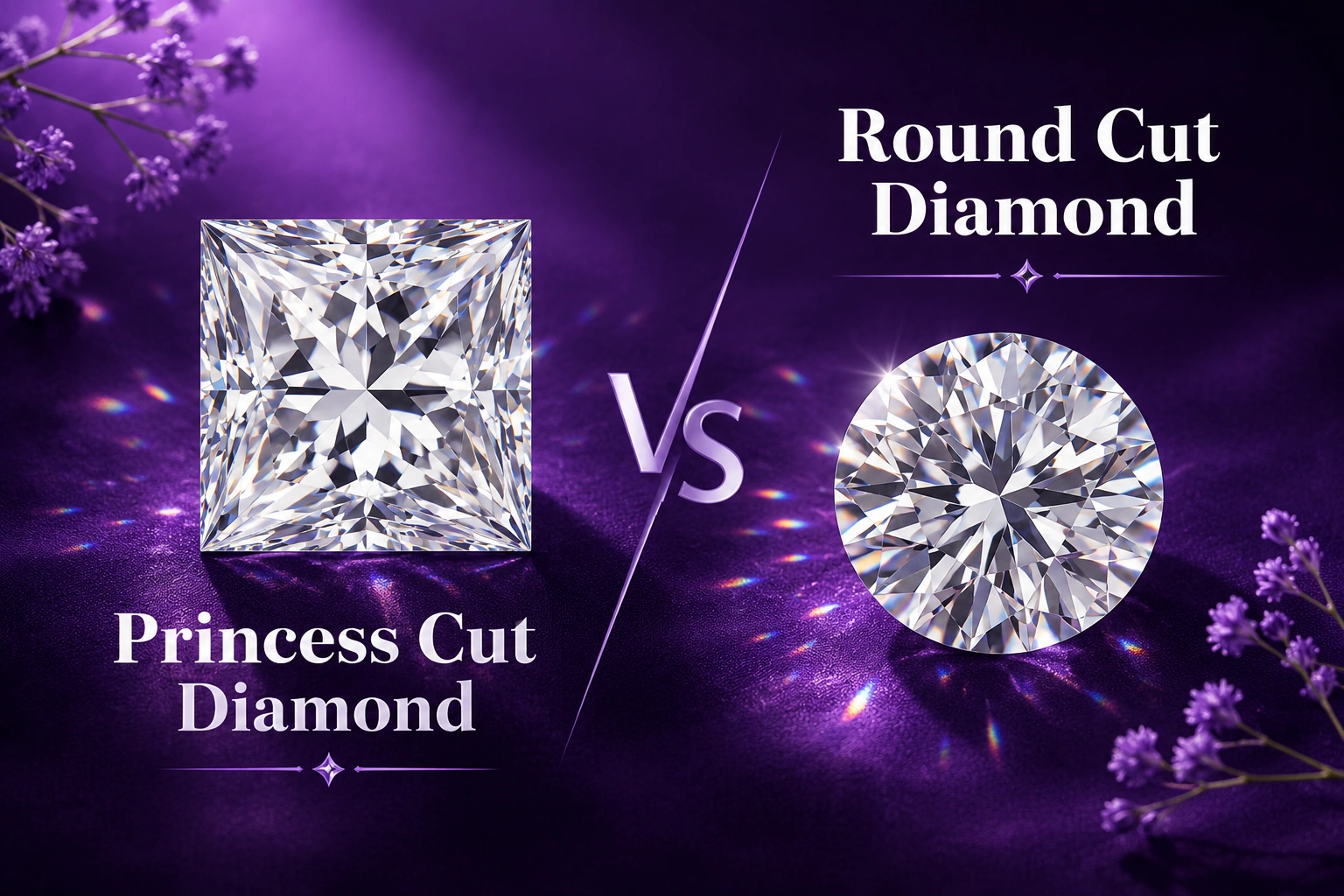 Princess Cut vs Round Diamond