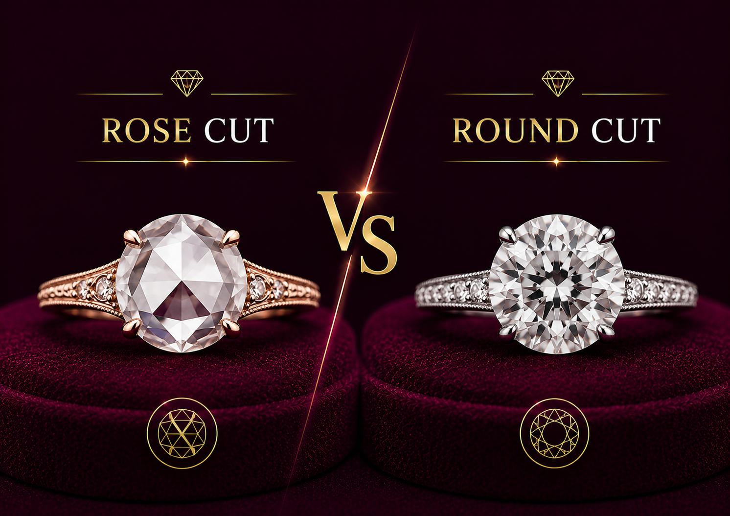 Rose Cut vs Round Cut