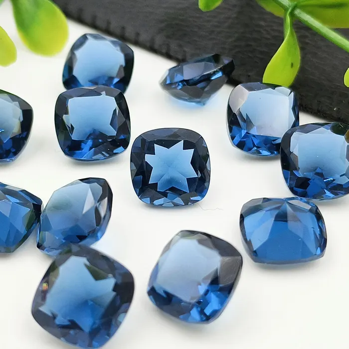 Rare Benitoite gemstone with vivid blue color