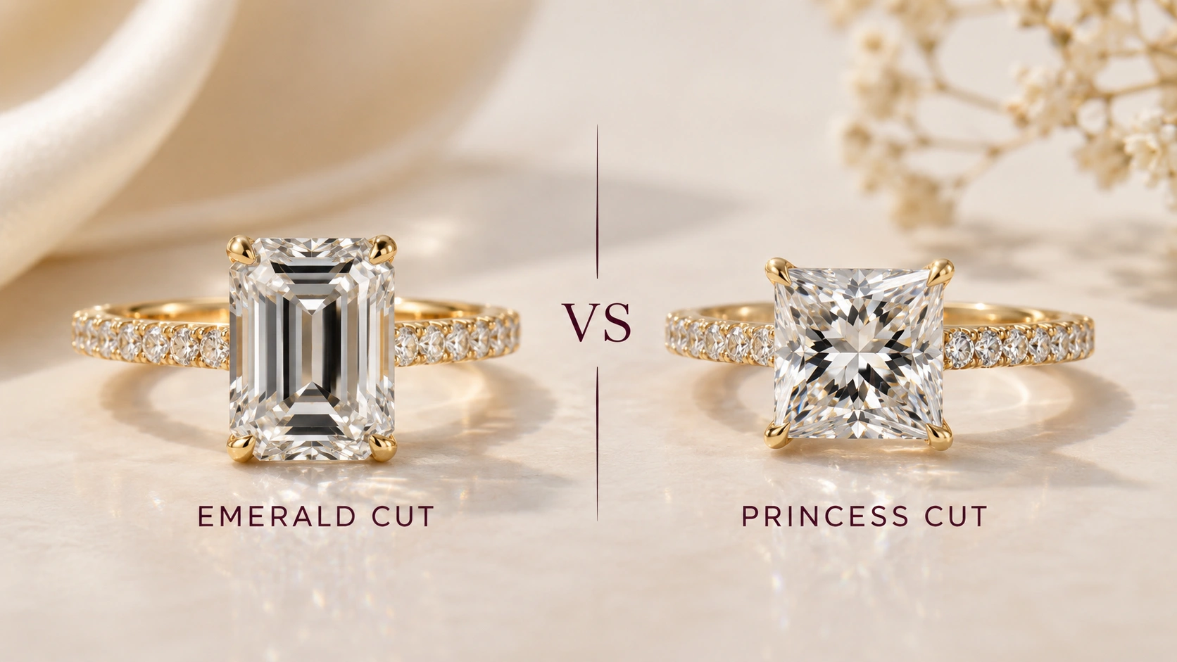 Emerald cut vs princess cut diamond