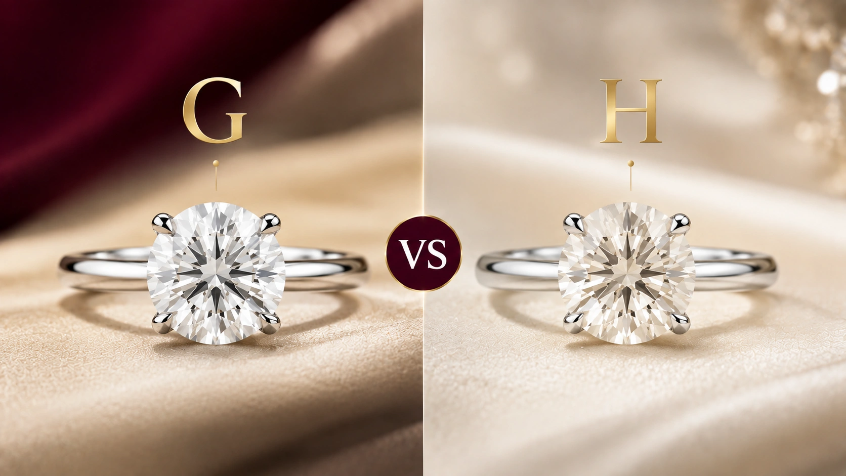 G vs H diamond color comparison showing which diamond offers better value