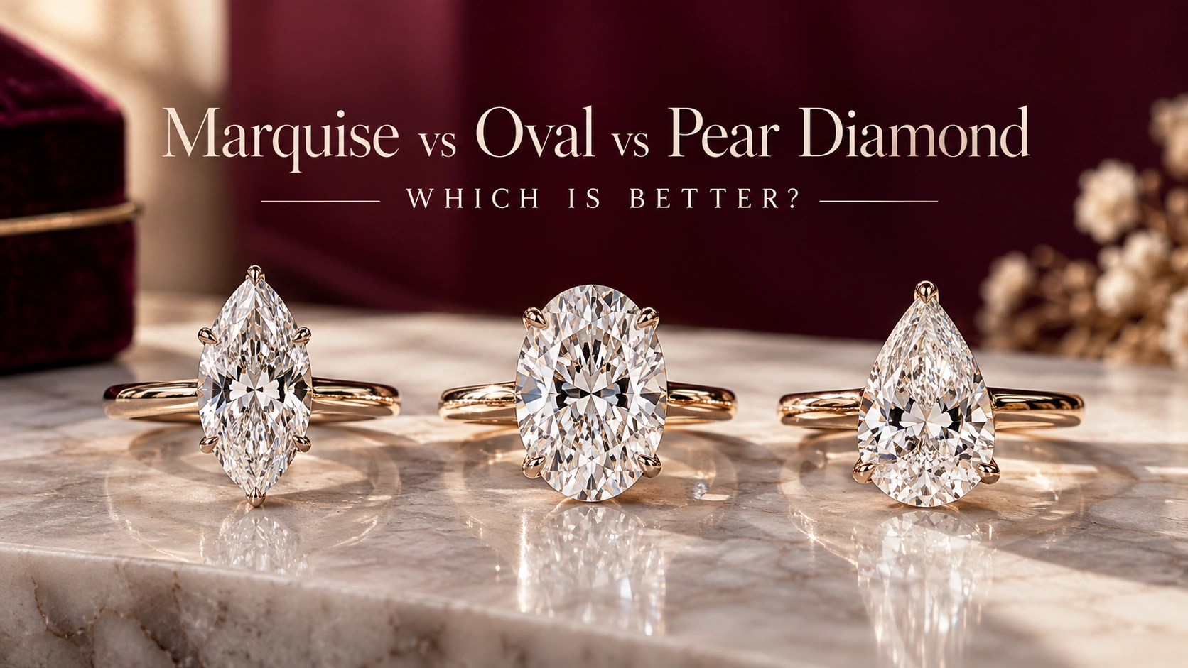 Marquise vs oval vs pear diamonds comparison