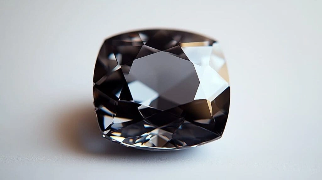 Rare Musgravite gemstone with a greenish-gray color