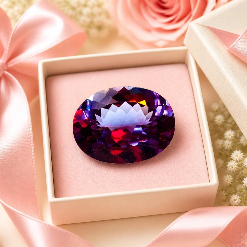 Rare Poudretteite gemstone with delicate pink color