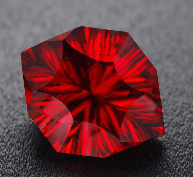 Rare Red Beryl gemstone with vivid red color