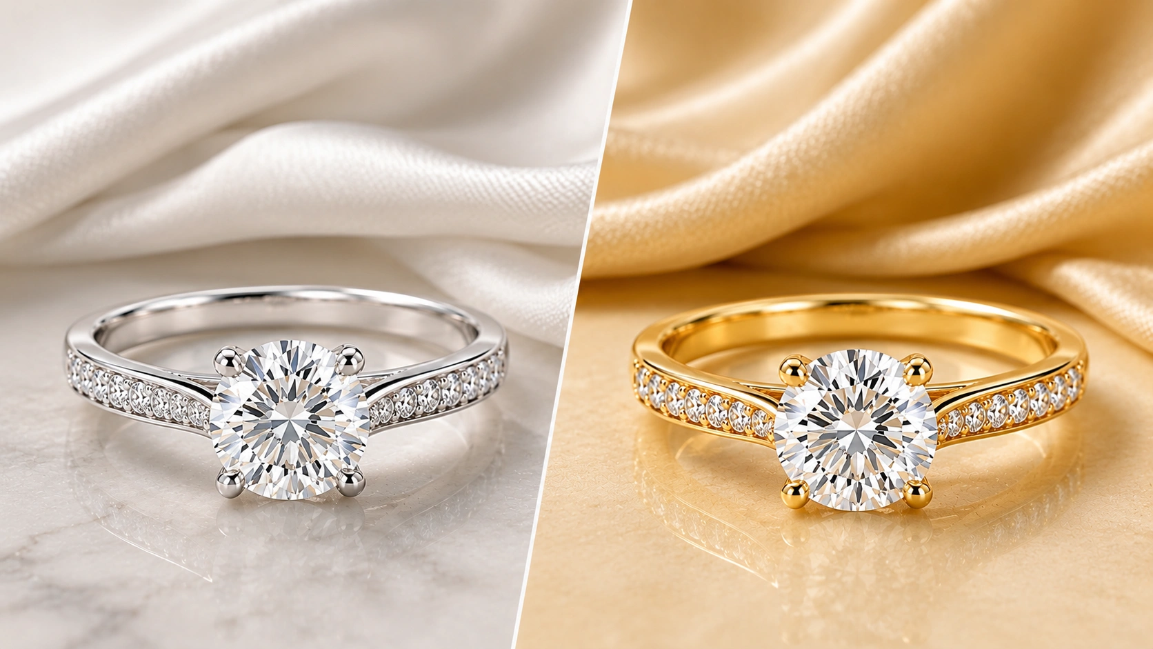 White gold vs yellow gold engagement rings
