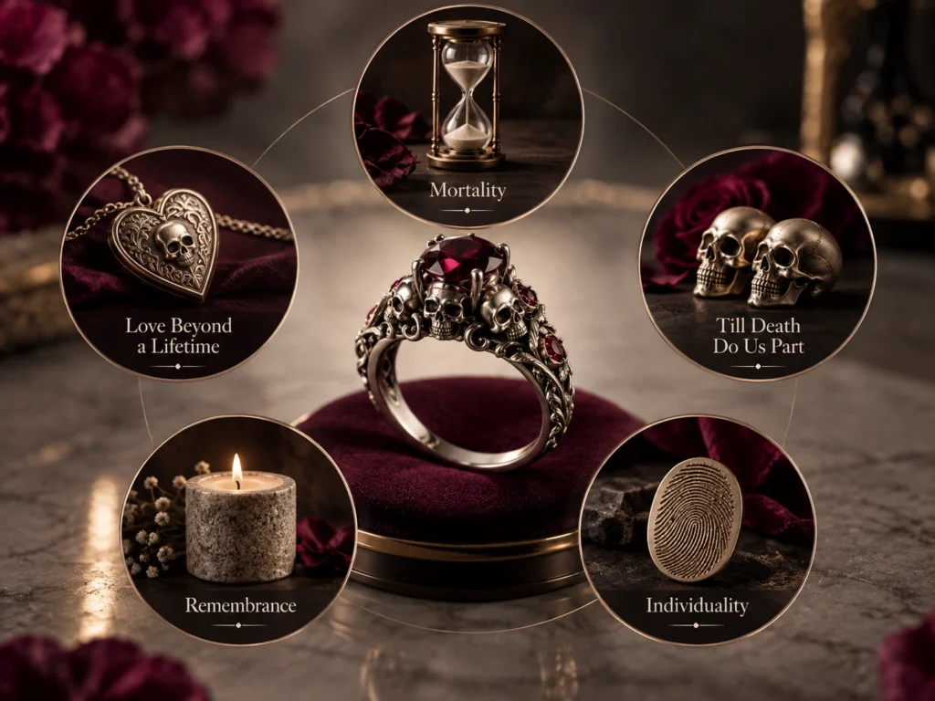 Five meanings of skull engagement rings: mortality, love, commitment, remembrance and individuality