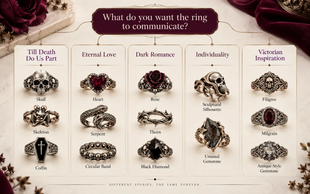 Guide to choosing a skull engagement ring based on symbolism and design