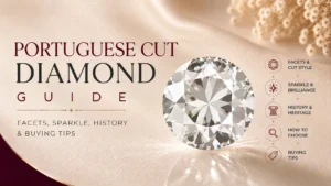 Portuguese cut diamond with multiple concentric facets