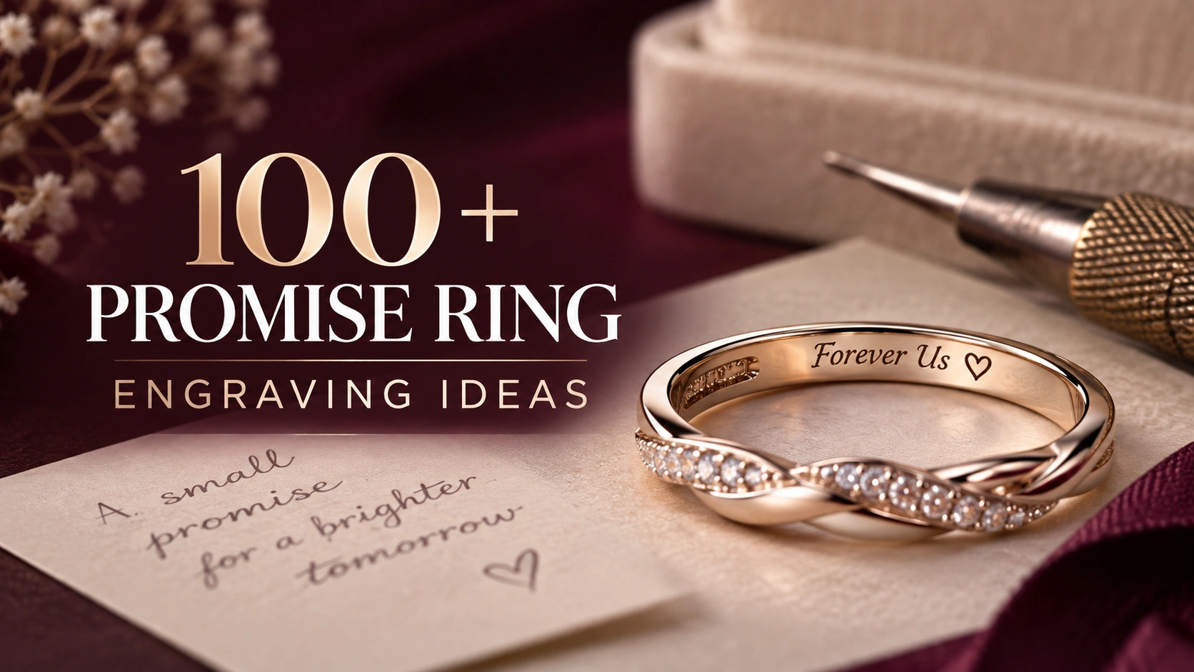 Promise ring with a meaningful engraved message