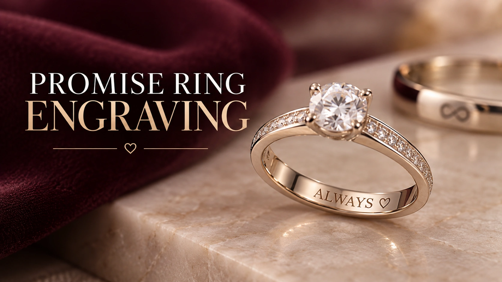 Promise ring with a meaningful inner engraving
