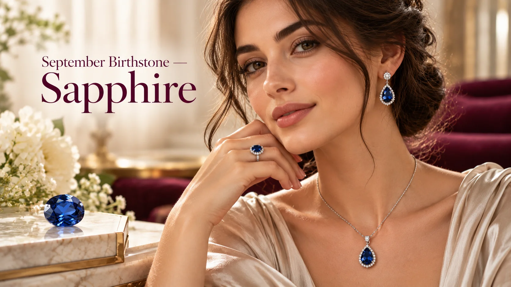 September birthstone sapphire gemstone