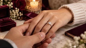 Romantic promise ring symbolizing love and commitment